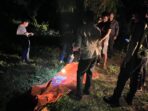 Polres Lampung Utara Evakuasi Penemuan Jenazah di Perkebunan Sawit