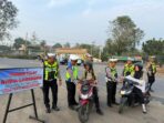 Satlantas Polres Lampung Utara Bersama Tim Samsat Gelar Penertiban Pajak Kendaraan dan Pelanggaran Lalu Lintas