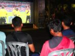 Jajaran Babinsa dan Warga Nobar Piala Dunia di Kodim 0410/KBL