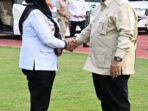 Walikota Bunda Eva Sambut, Kedatangan Presiden Prabowo
