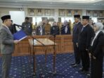 Sekdaprov Lantik Pejabat Pimpinan Tinggi Pratama dan Pejabat Fungsional Ahli Utama