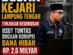 Dugaan Korupsi Dana Hibah Kabag Kesra Lampung Tengah Tahun 2024, DPP KAMPUD Desak KEJARI Serius dan Usut Tuntas