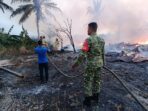 Peltu Giarto Bantu Warga Korban Kebakaran Gudang Mebel di Jalan Raden Imba Kesuma